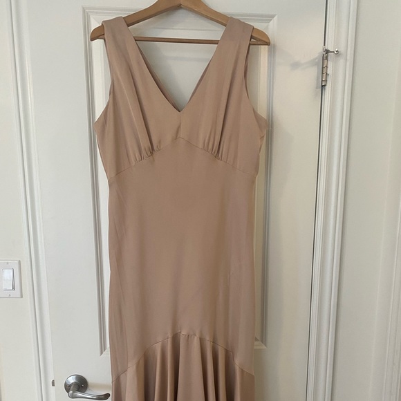 Taylor Champagne Silk Dress - Picture 2 of 4